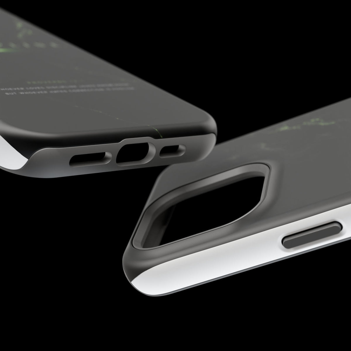 Phone Case for iPhone 17 / 16 / 15 / 14 Pro Max – Discipline | Black Marble Emerald Green | MagSafe Compatible
