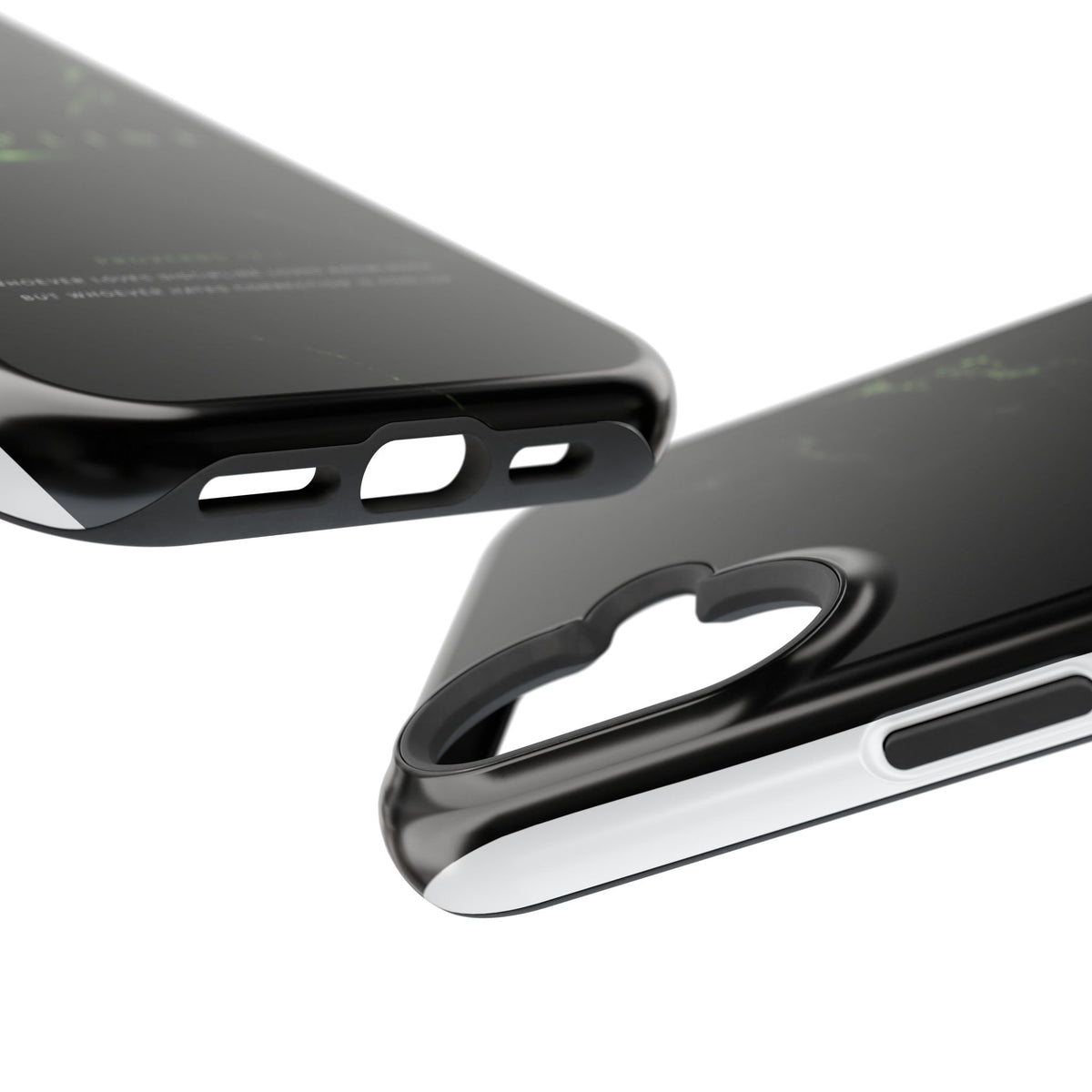 Phone Case for iPhone 17 / 16 / 15 / 14 Pro Max – Discipline | Black Marble Emerald Green | MagSafe Compatible