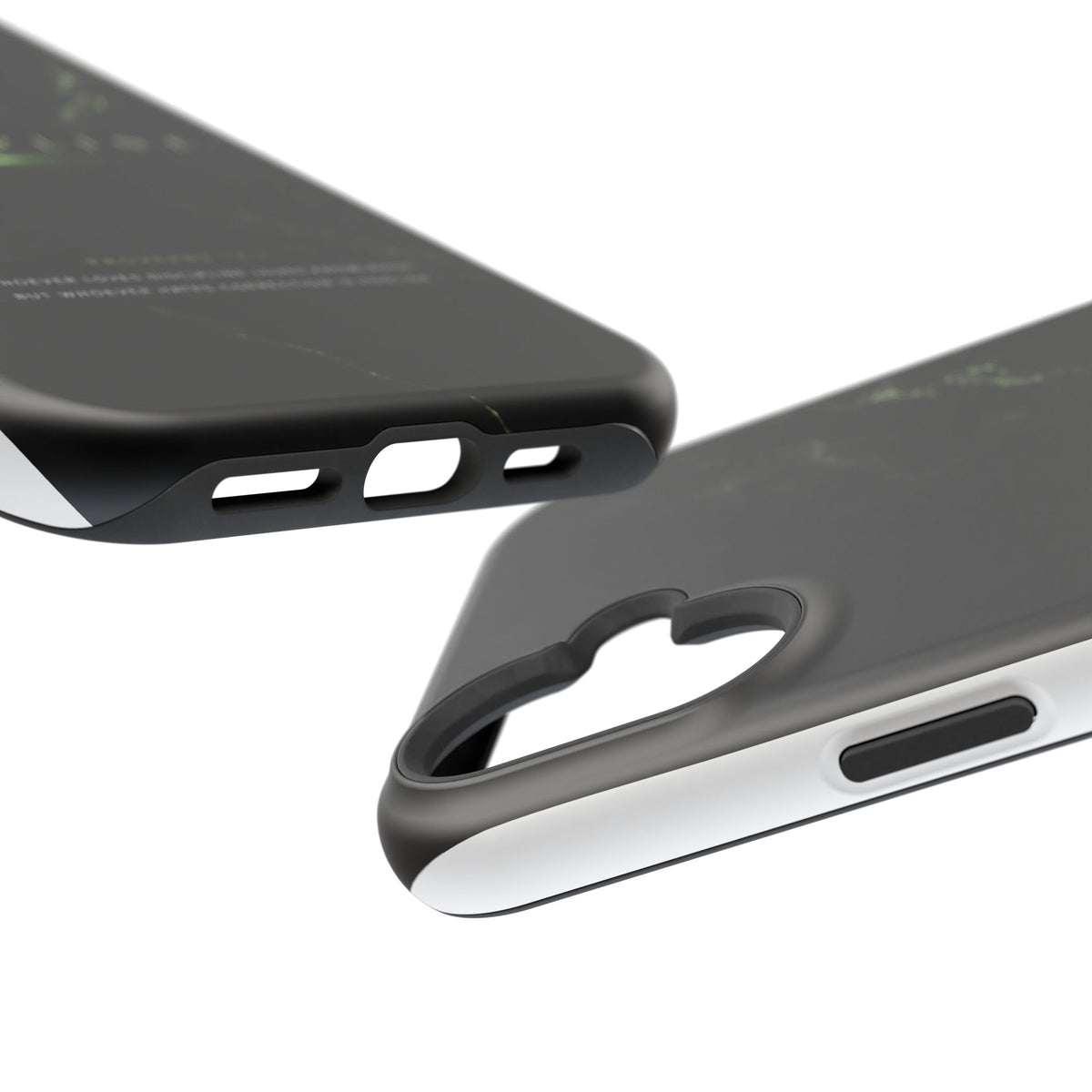 Phone Case for iPhone 17 / 16 / 15 / 14 Pro Max – Discipline | Black Marble Emerald Green | MagSafe Compatible