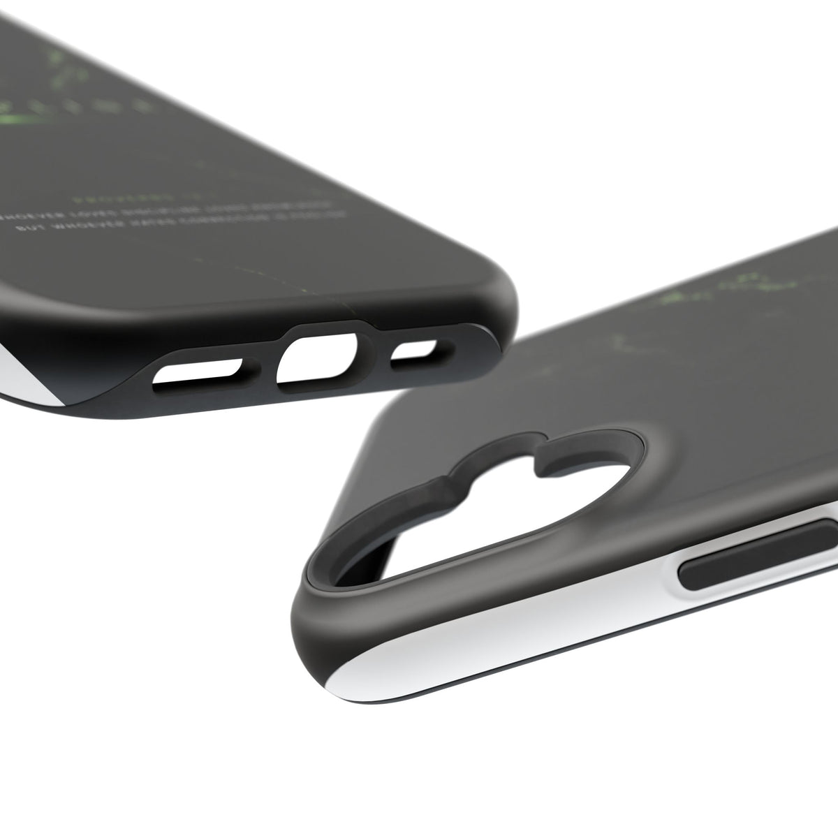 Phone Case for iPhone 17 / 16 / 15 / 14 Pro Max – Discipline | Black Marble Emerald Green | MagSafe Compatible