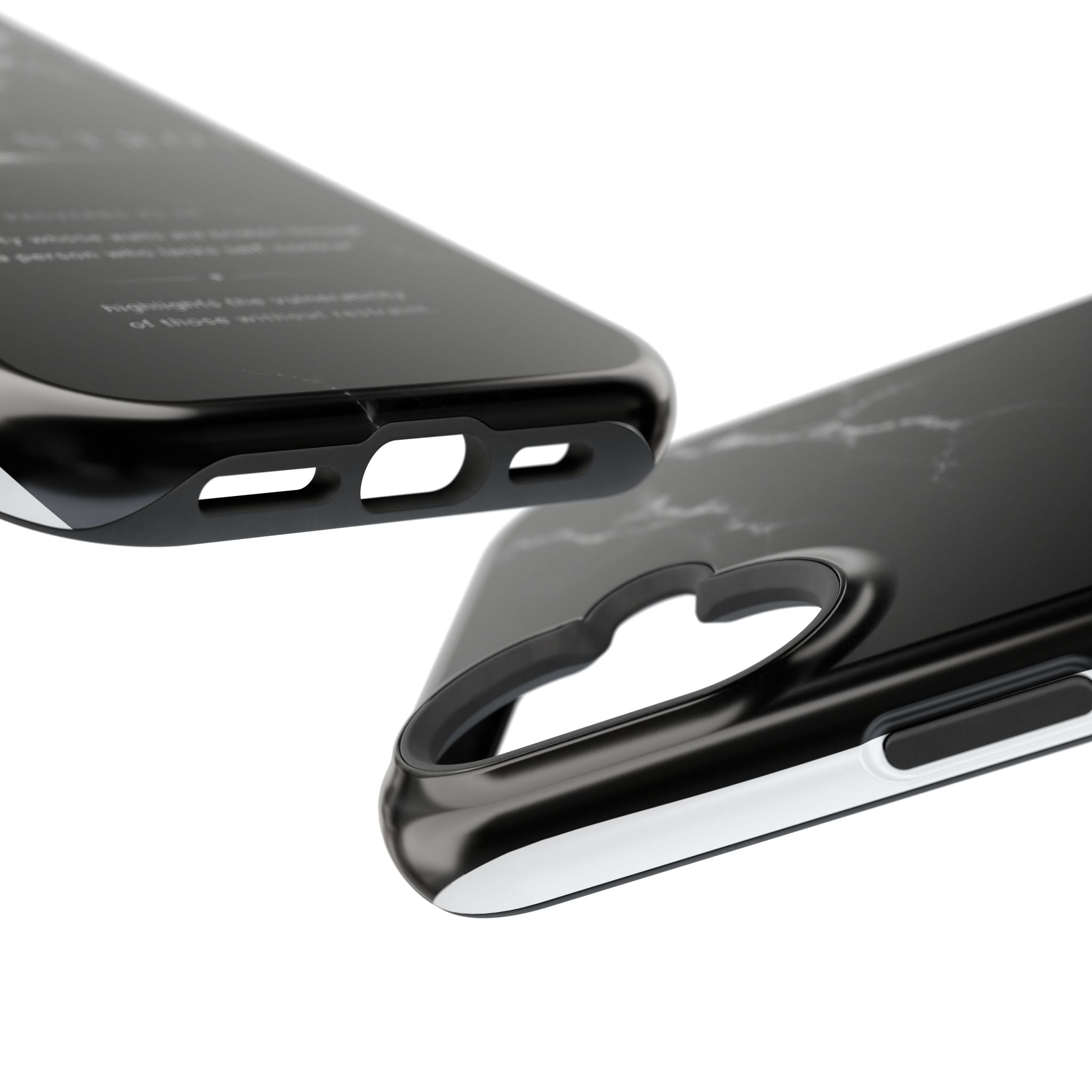 Phone Case for iPhone 17 / 16 / 15 / 14 Pro Max – Discipline | Black Marble Monochrome | MagSafe Compatible