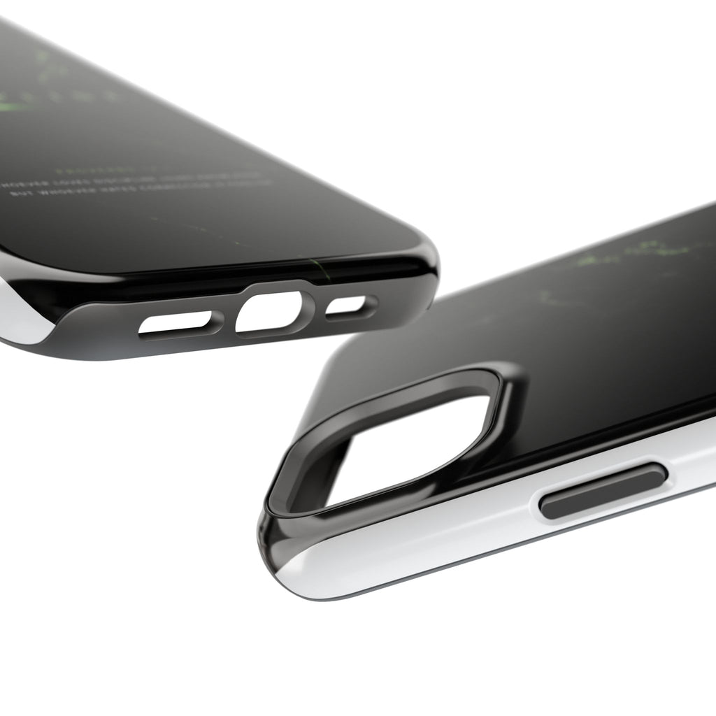 Phone Case for iPhone 17 / 16 / 15 / 14 Pro Max – Discipline | Black Marble Emerald Green | MagSafe Compatible