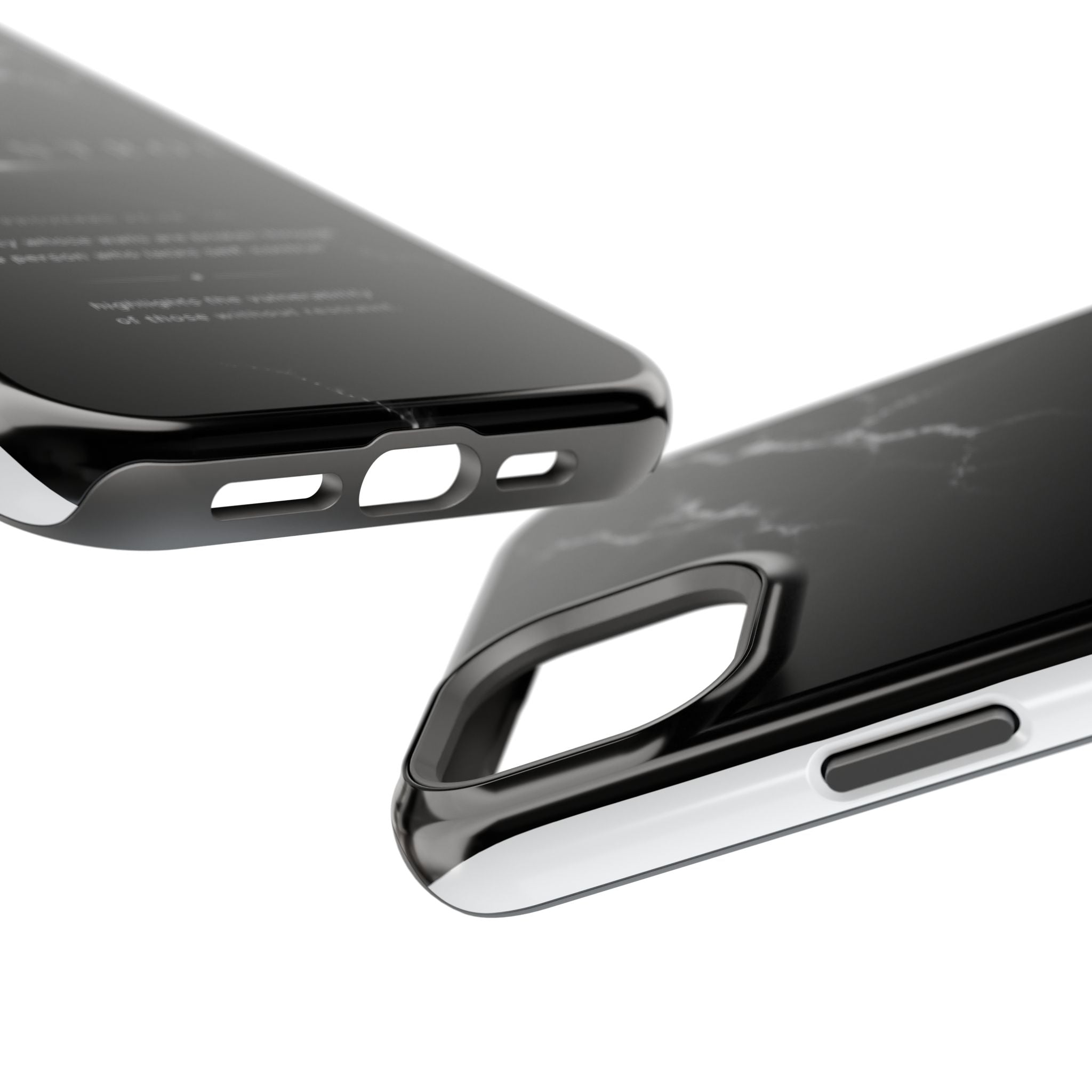 Phone Case for iPhone 17 / 16 / 15 / 14 Pro Max – Discipline | Black Marble Monochrome | MagSafe Compatible