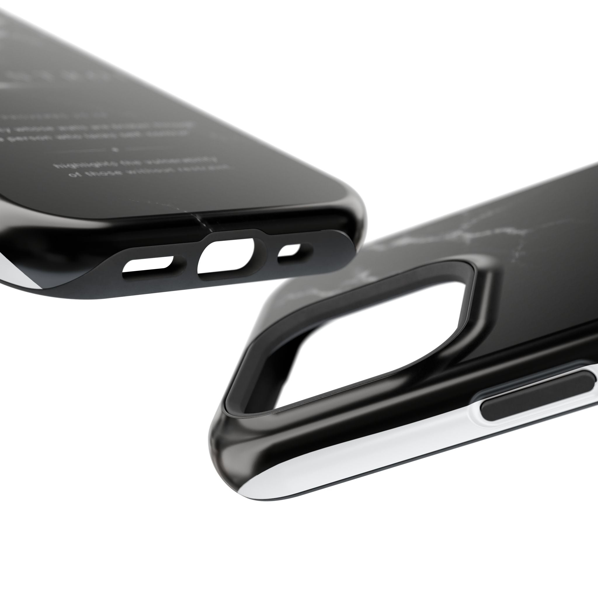 Phone Case for iPhone 17 / 16 / 15 / 14 Pro Max – Discipline | Black Marble Monochrome | MagSafe Compatible