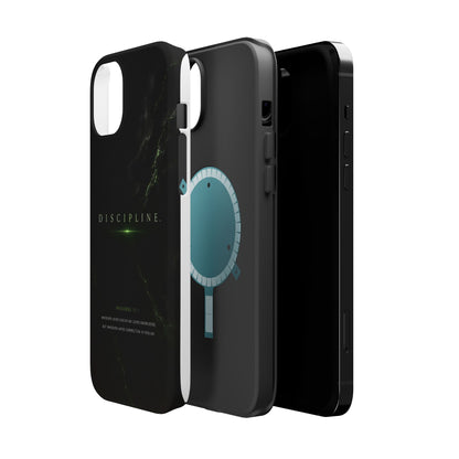 Phone Case for iPhone 17 / 16 / 15 / 14 Pro Max – Discipline | Black Marble Emerald Green | MagSafe Compatible