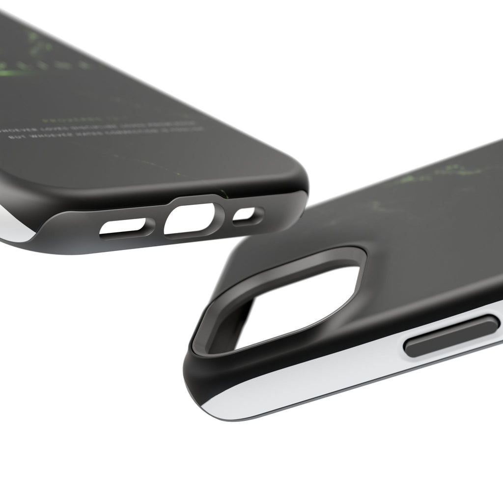 Phone Case for iPhone 17 / 16 / 15 / 14 Pro Max – Discipline | Black Marble Emerald Green | MagSafe Compatible