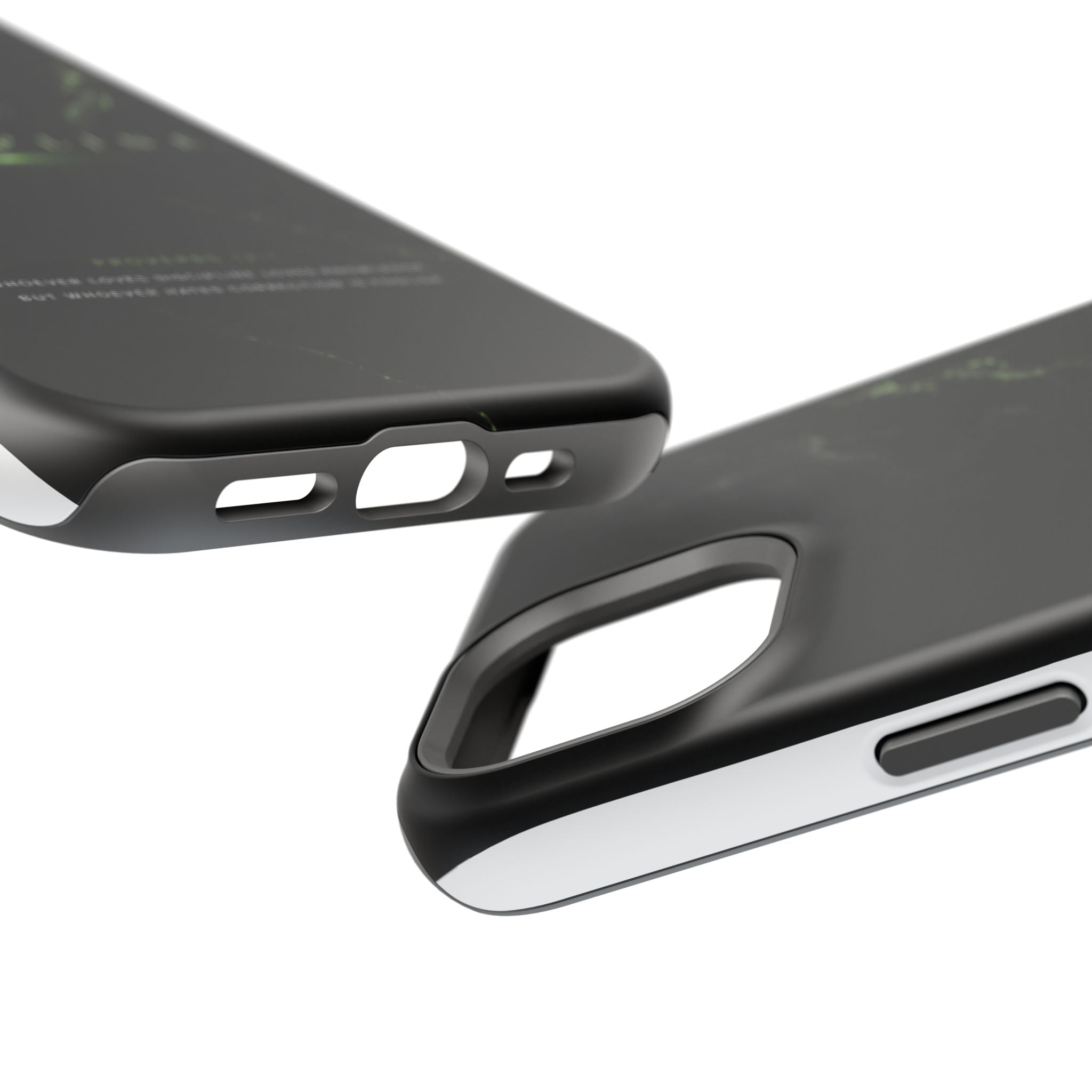 Phone Case for iPhone 17 / 16 / 15 / 14 Pro Max – Discipline | Black Marble Emerald Green | MagSafe Compatible