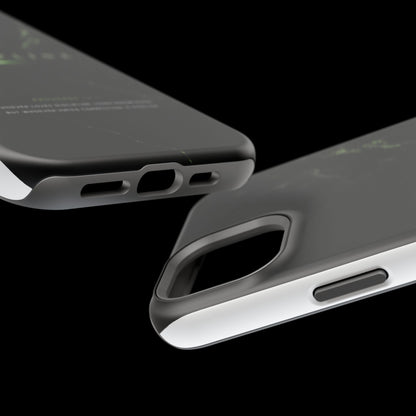 Phone Case for iPhone 17 / 16 / 15 / 14 Pro Max – Discipline | Black Marble Emerald Green | MagSafe Compatible
