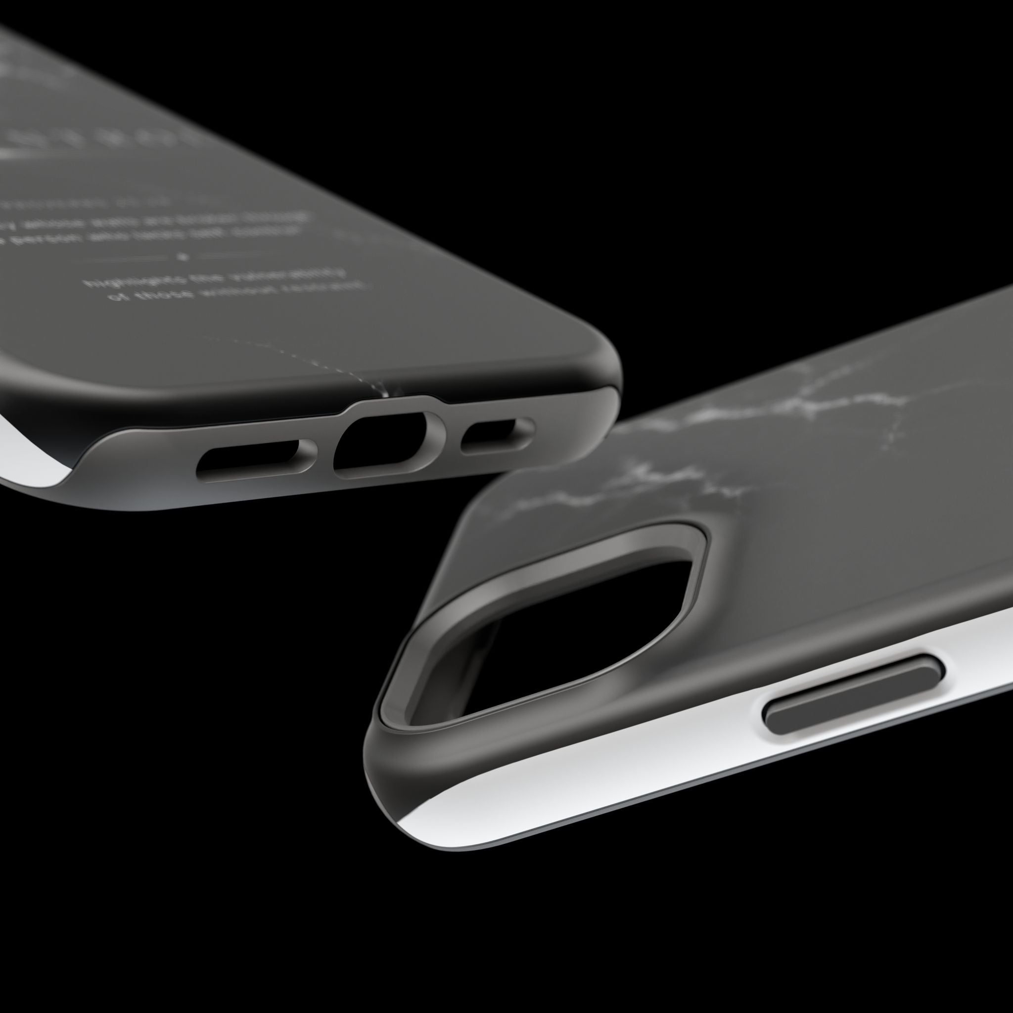 Phone Case for iPhone 17 / 16 / 15 / 14 Pro Max – Discipline | Black Marble Monochrome | MagSafe Compatible