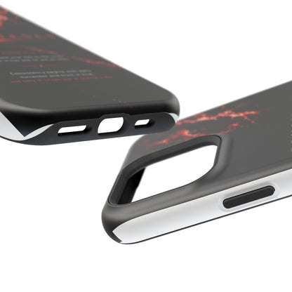 Phone Case for iPhone 17 / 16 / 15 / 14 Pro Max – Discipline | Black Marble Dark Red | MagSafe Compatible