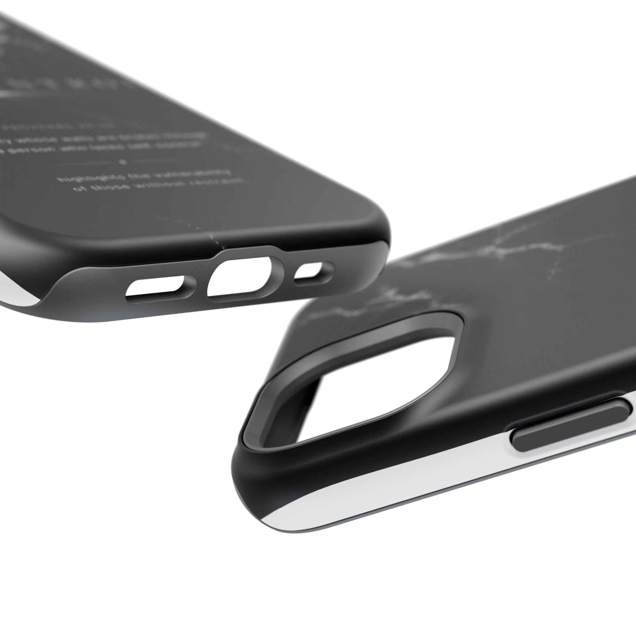 Phone Case for iPhone 17 / 16 / 15 / 14 Pro Max – Discipline | Black Marble Monochrome | MagSafe Compatible