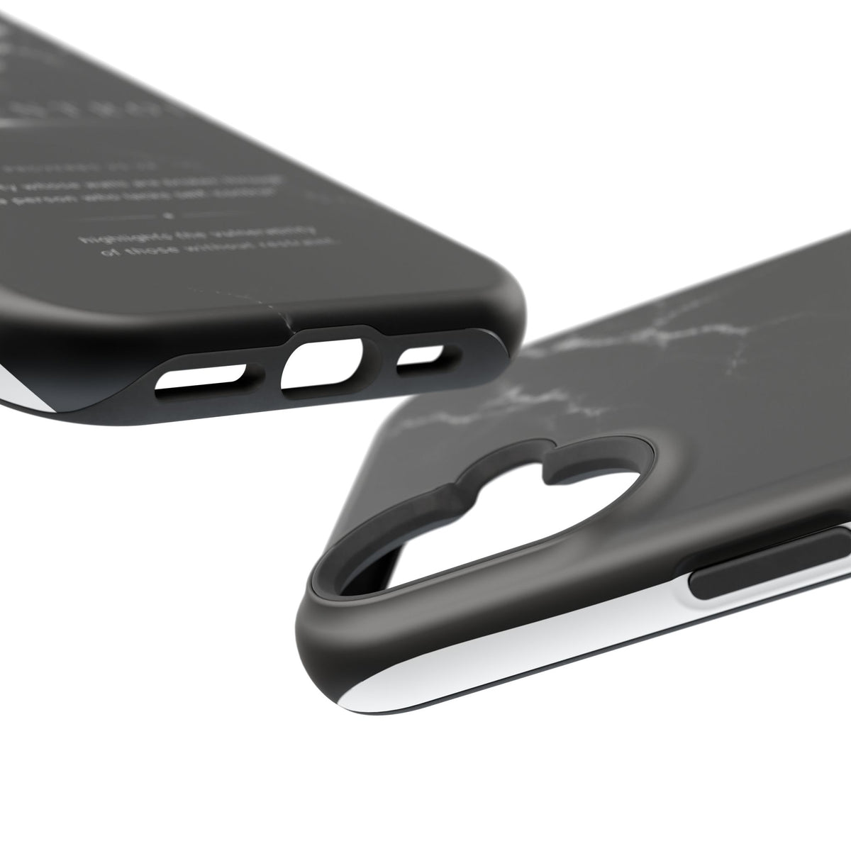 Phone Case for iPhone 17 / 16 / 15 / 14 Pro Max – Discipline | Black Marble Monochrome | MagSafe Compatible