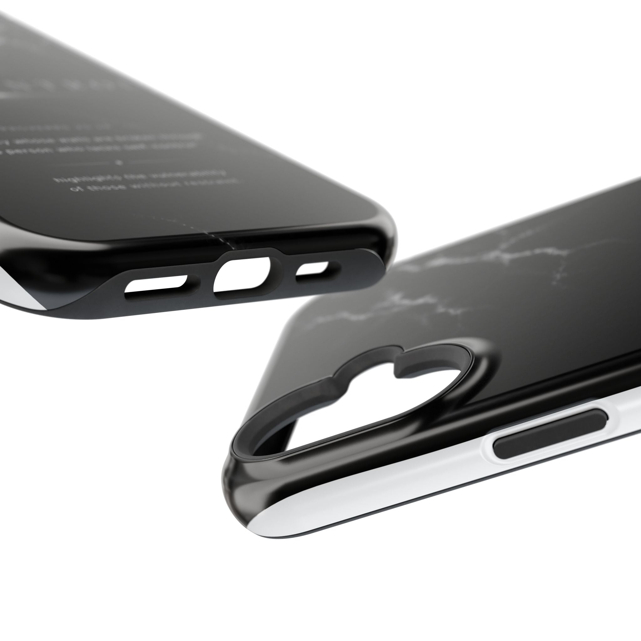 Phone Case for iPhone 17 / 16 / 15 / 14 Pro Max – Discipline | Black Marble Monochrome | MagSafe Compatible