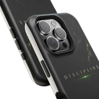 Phone Case for iPhone 17 / 16 / 15 / 14 Pro Max – Discipline | Black Marble Emerald Green | MagSafe Compatible