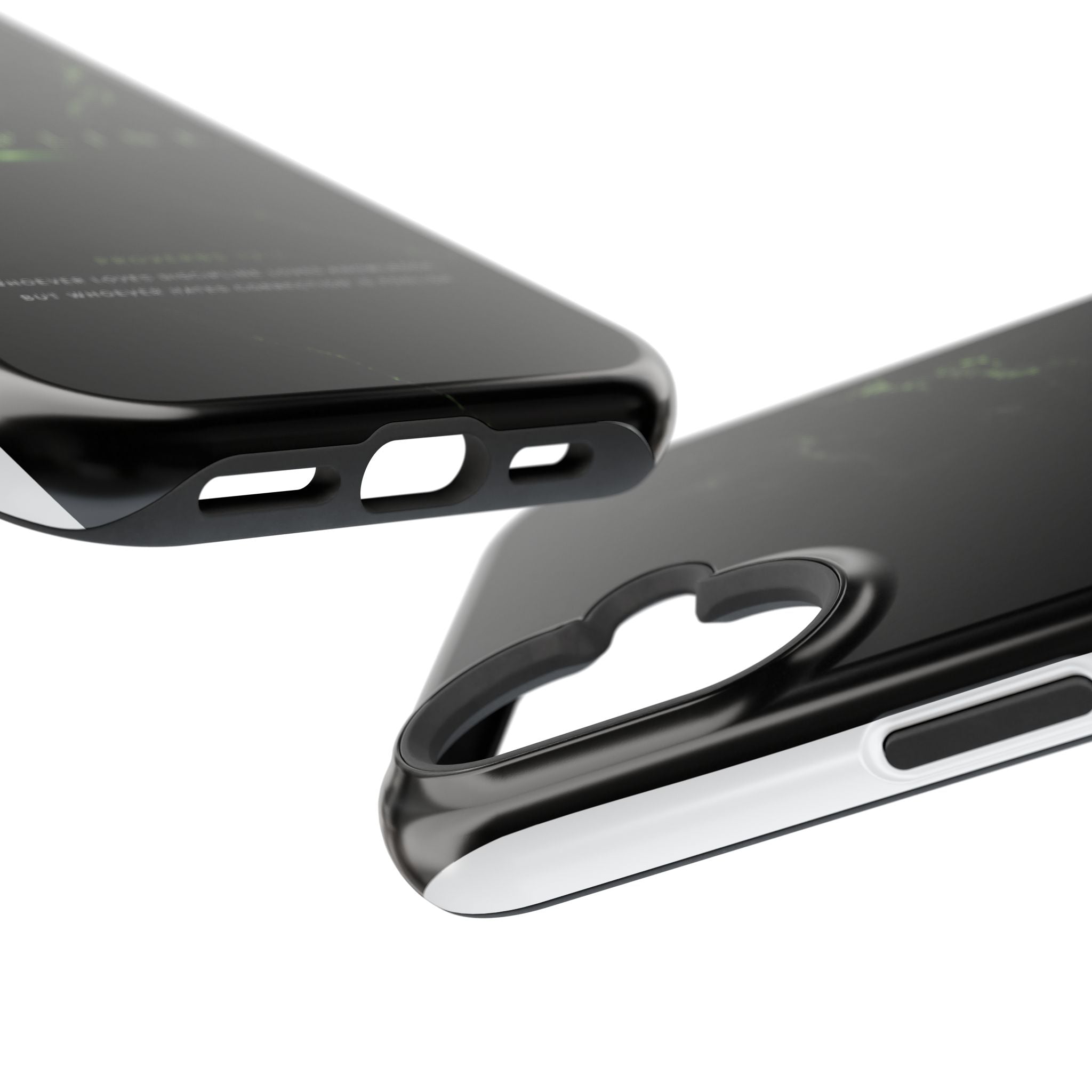 Phone Case for iPhone 17 / 16 / 15 / 14 Pro Max – Discipline | Black Marble Emerald Green | MagSafe Compatible