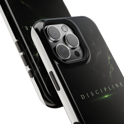 Phone Case for iPhone 17 / 16 / 15 / 14 Pro Max – Discipline | Black Marble Emerald Green | MagSafe Compatible