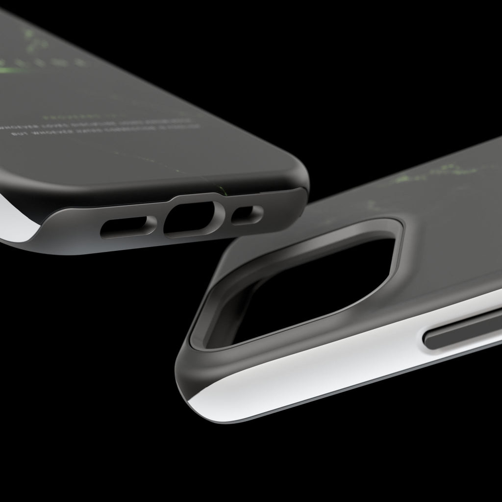 Phone Case for iPhone 17 / 16 / 15 / 14 Pro Max – Discipline | Black Marble Emerald Green | MagSafe Compatible