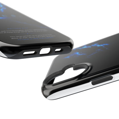 Phone Case for iPhone 17 / 16 / 15 / 14 Pro Max – Discipline | Black Marble Deep Blue | MagSafe Compatible
