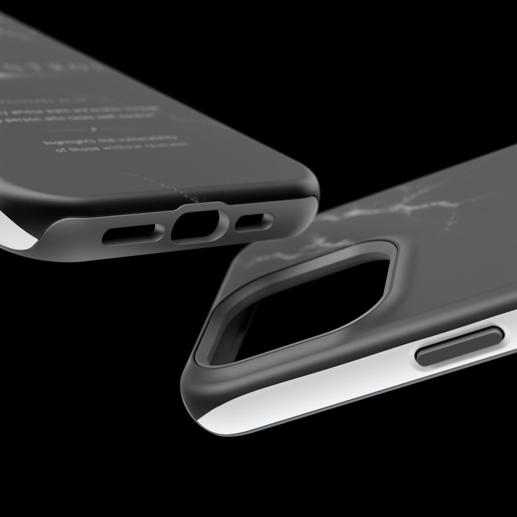 Phone Case for iPhone 17 / 16 / 15 / 14 Pro Max – Discipline | Black Marble Monochrome | MagSafe Compatible