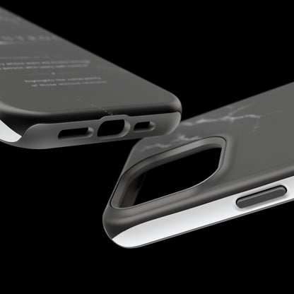 Phone Case for iPhone 17 / 16 / 15 / 14 Pro Max – Discipline | Black Marble Monochrome | MagSafe Compatible