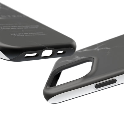 Phone Case for iPhone 17 / 16 / 15 / 14 Pro Max – Discipline | Black Marble Monochrome | MagSafe Compatible