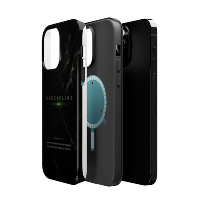Phone Case for iPhone 17 / 16 / 15 / 14 Pro Max – Discipline | Black Marble Emerald Green | MagSafe Compatible