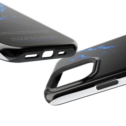 Phone Case for iPhone 17 / 16 / 15 / 14 Pro Max – Discipline | Black Marble Deep Blue | MagSafe Compatible