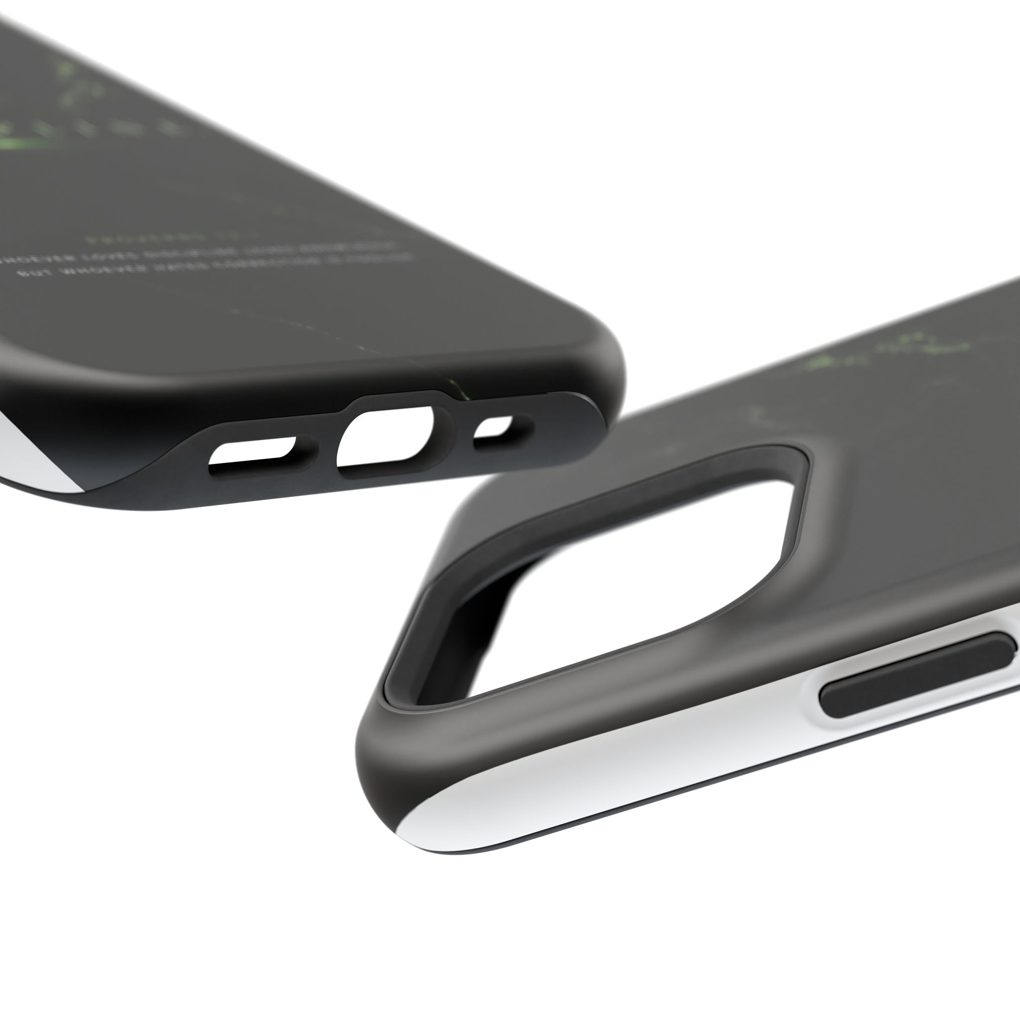 Phone Case for iPhone 17 / 16 / 15 / 14 Pro Max – Discipline | Black Marble Emerald Green | MagSafe Compatible