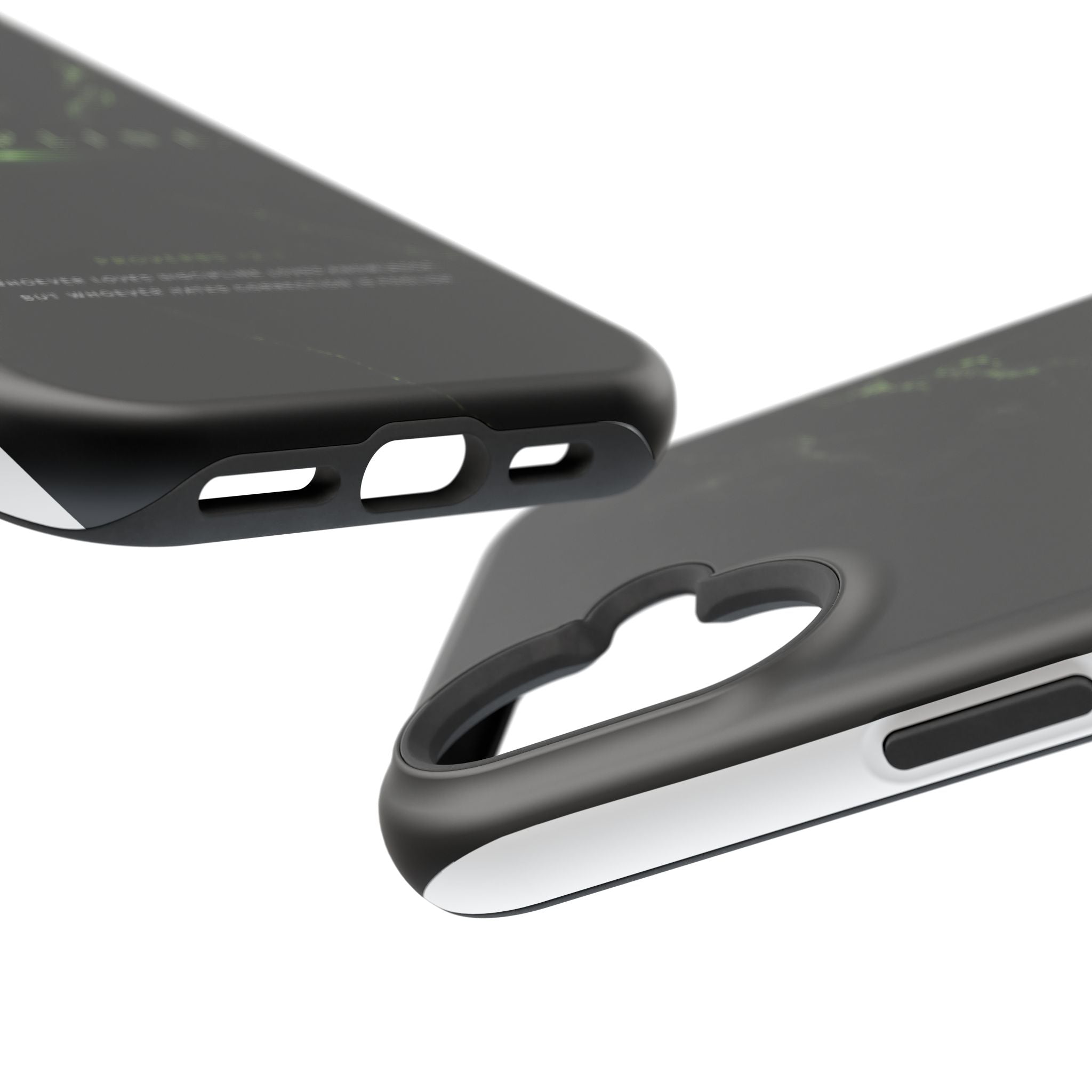 Phone Case for iPhone 17 / 16 / 15 / 14 Pro Max – Discipline | Black Marble Emerald Green | MagSafe Compatible