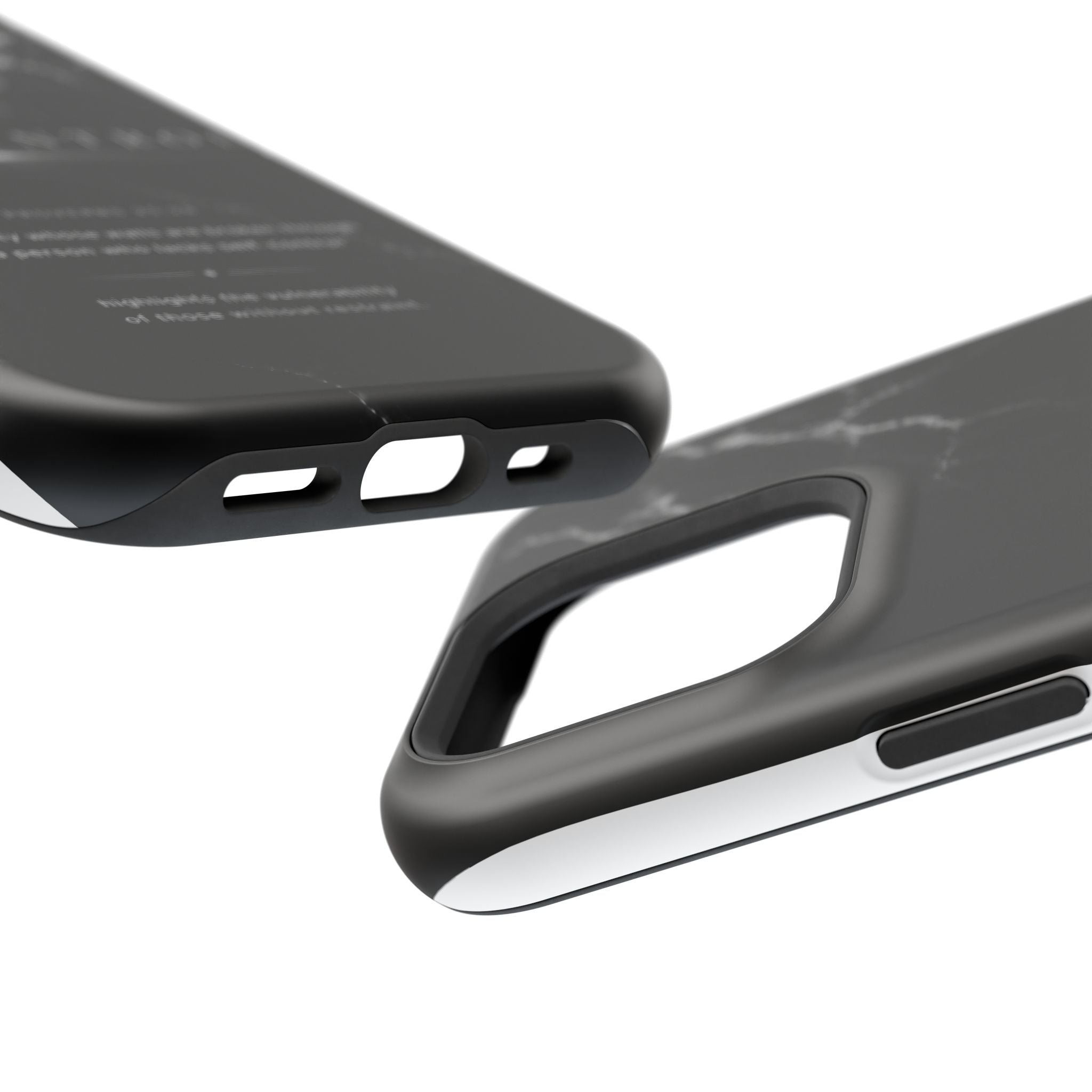 Phone Case for iPhone 17 / 16 / 15 / 14 Pro Max – Discipline | Black Marble Monochrome | MagSafe Compatible