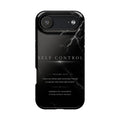 Phone Case for iPhone 17 / 16 / 15 / 14 Pro Max – Discipline | Black Marble Monochrome | MagSafe Compatible