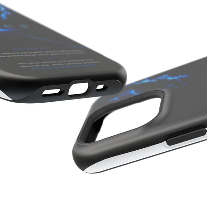 Phone Case for iPhone 17 / 16 / 15 / 14 Pro Max – Discipline | Black Marble Deep Blue | MagSafe Compatible