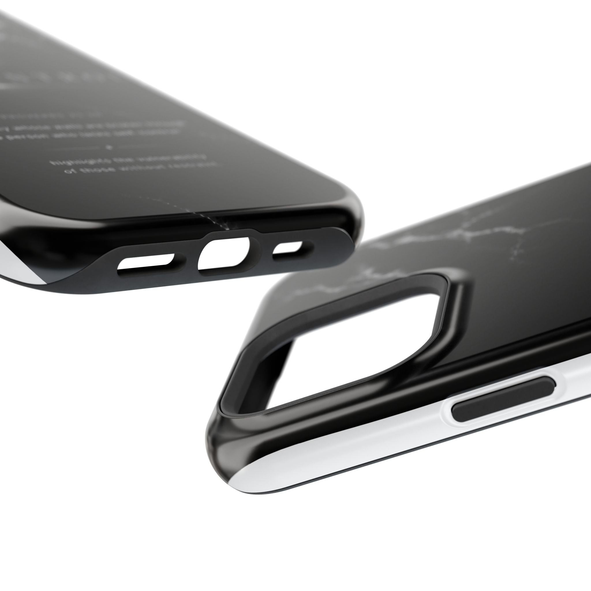 Phone Case for iPhone 17 / 16 / 15 / 14 Pro Max – Discipline | Black Marble Monochrome | MagSafe Compatible