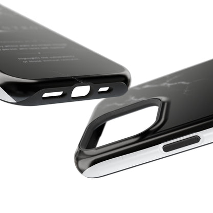 Phone Case for iPhone 17 / 16 / 15 / 14 Pro Max – Discipline | Black Marble Monochrome | MagSafe Compatible