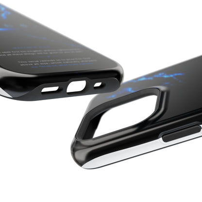 Phone Case for iPhone 17 / 16 / 15 / 14 Pro Max – Discipline | Black Marble Deep Blue | MagSafe Compatible