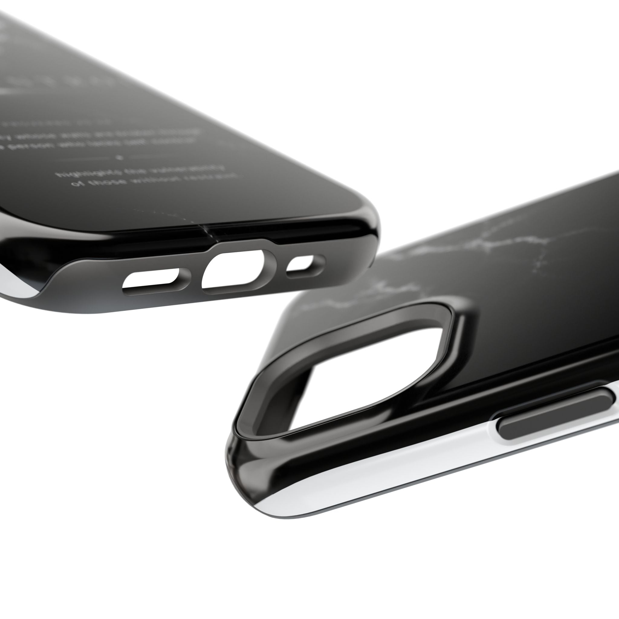 Phone Case for iPhone 17 / 16 / 15 / 14 Pro Max – Discipline | Black Marble Monochrome | MagSafe Compatible