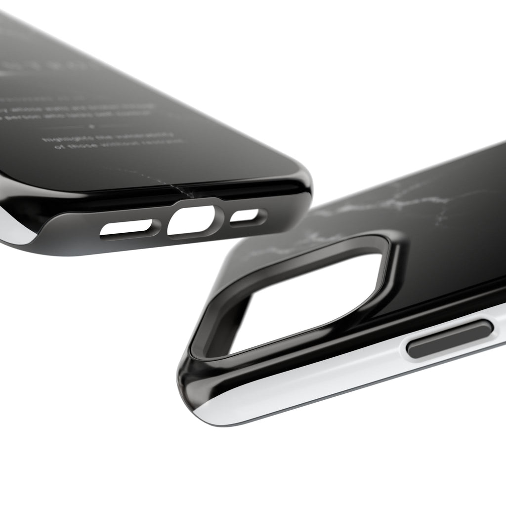 Phone Case for iPhone 17 / 16 / 15 / 14 Pro Max – Discipline | Black Marble Monochrome | MagSafe Compatible
