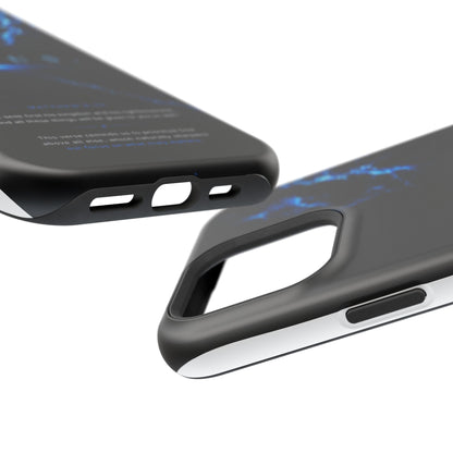 Phone Case for iPhone 17 / 16 / 15 / 14 Pro Max – Discipline | Black Marble Deep Blue | MagSafe Compatible