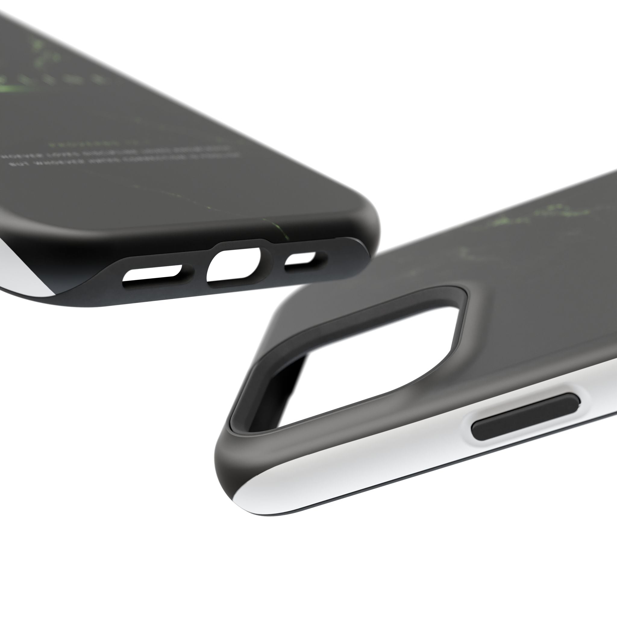 Phone Case for iPhone 17 / 16 / 15 / 14 Pro Max – Discipline | Black Marble Emerald Green | MagSafe Compatible