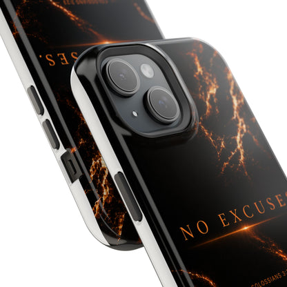 Phone Case for iPhone 17 / 16 / 15 / 14 Pro Max – Discipline | Black Marble Orange | MagSafe Compatible