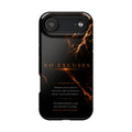 Phone Case for iPhone 17 / 16 / 15 / 14 Pro Max – Discipline | Black Marble Orange | MagSafe Compatible